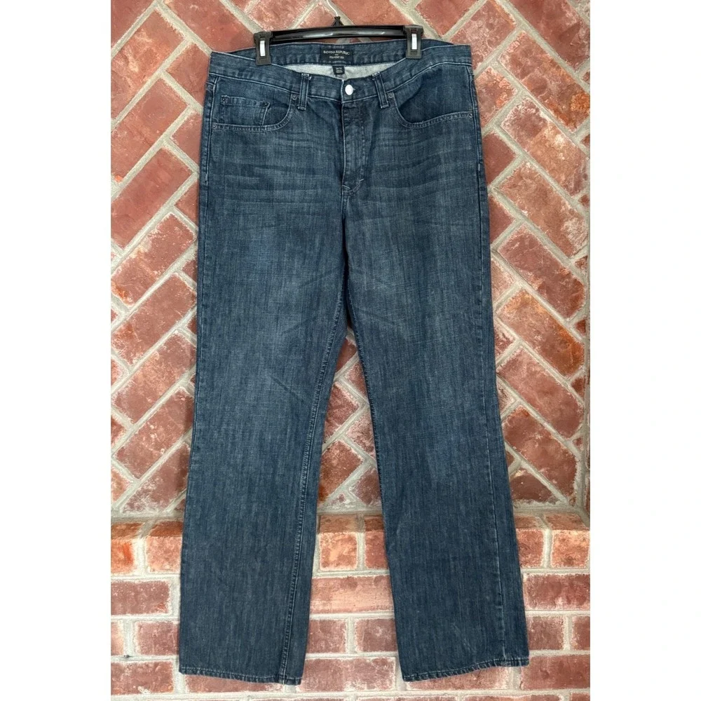 Banana Republic Men's Straight Fit Jeans 36x34 Blue Dark Denim